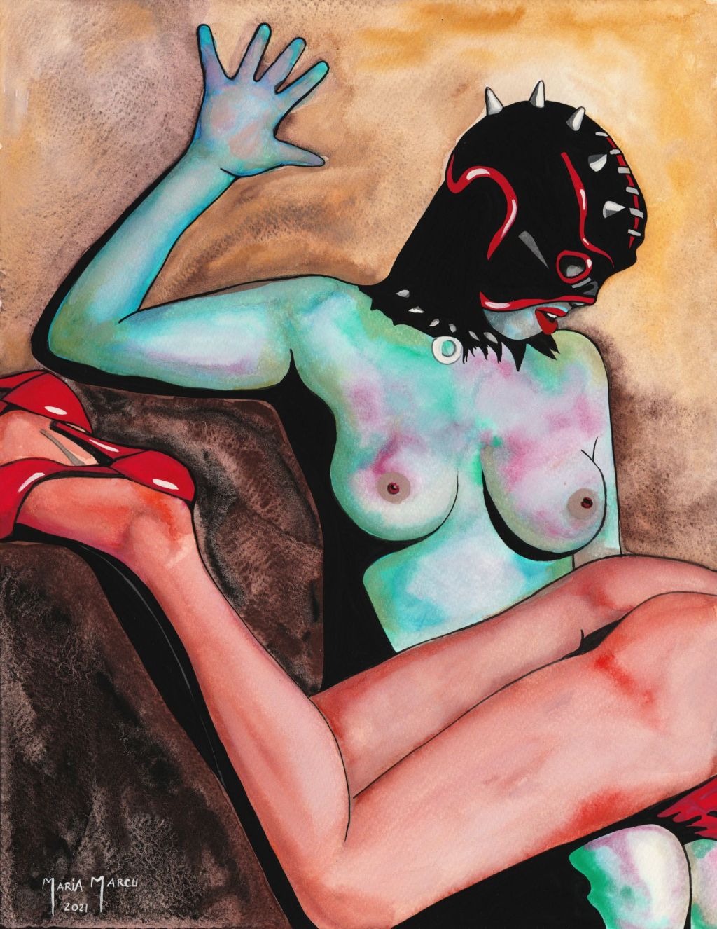 BAD GIRL – ORIGINAL FETISH POP ART, SPANKING&nbsp;EROTICA