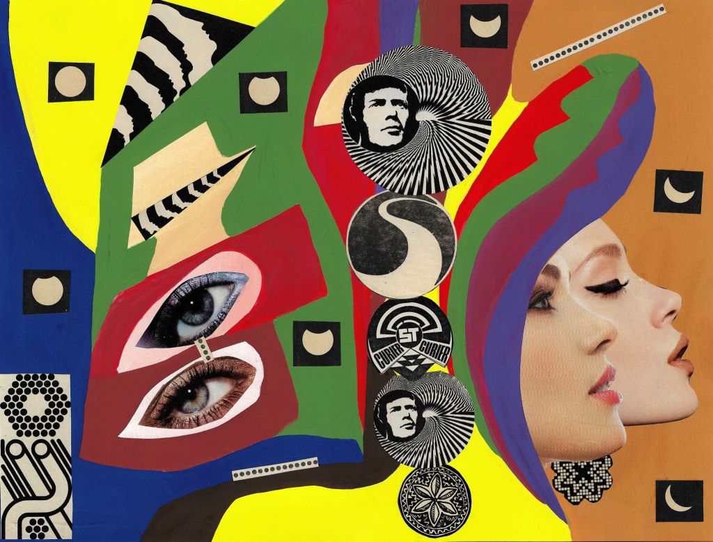 MOON MANTRA – ORIGINAL MIXED MEDIA, PSYCHEDELIC POP&nbsp;ART