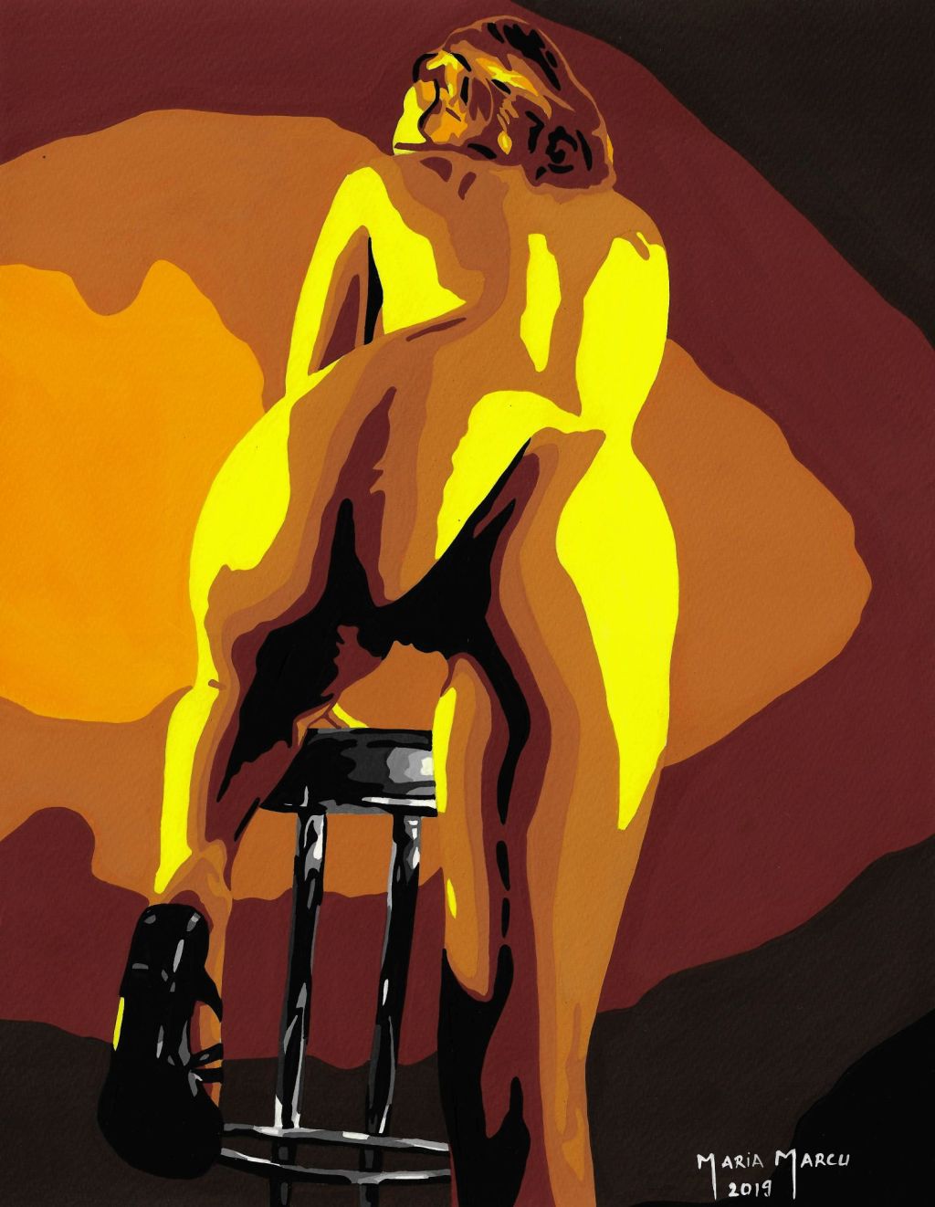 LIBIDO UP – ORIGINAL EROTIC WATERCOLOR, SEXUAL DESIRE, POP ART&nbsp;EROTICA