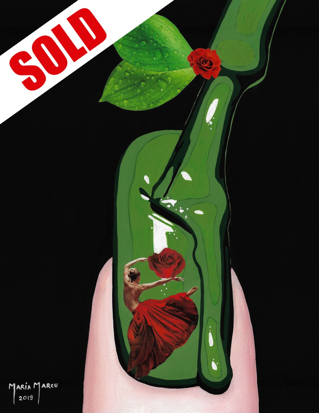 LILLIPUT FLAMENCO – ORIGINAL EROTIC MIXED MEDIA, POP ART EROTICA, DANCE PASSION, DANCING&nbsp;FANTASY