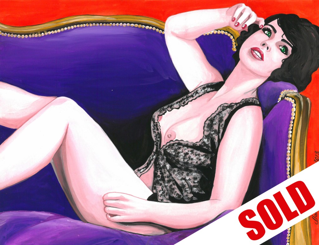REVERIE – ORIGINAL EROTIC PIN-UP, POP ART EROTICA, ROMANTIC WOMAN&nbsp;PORTRAIT