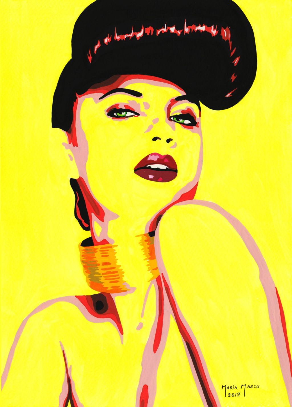 DIVA’S CHARM – ORIGINAL EROTIC POP ART, GLAMOUR PORTRAIT&nbsp;EROTICA