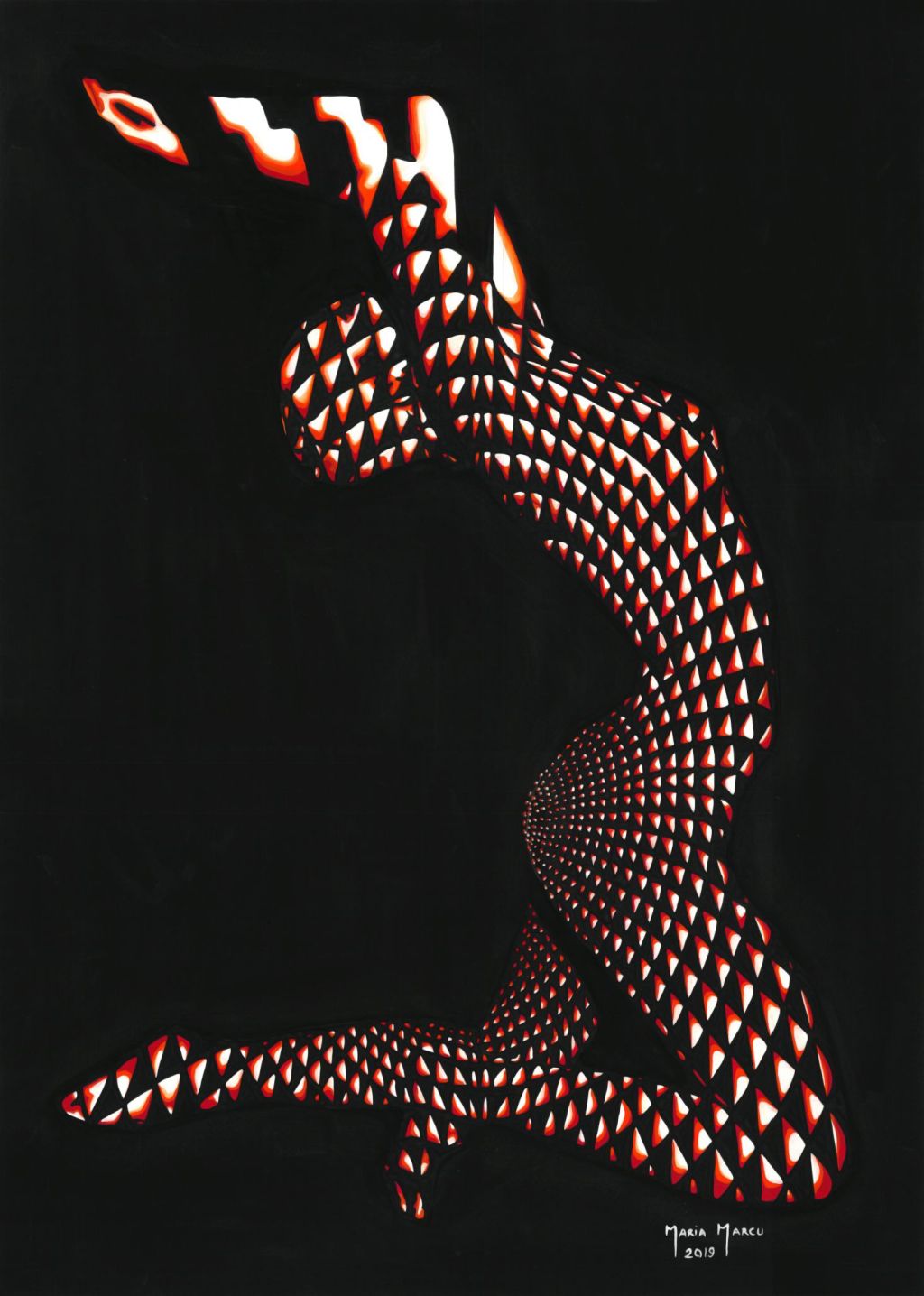 LIKE A PRAYER – ORIGINAL OPTICAL ART, EROTIC POP ART, VISUAL TRIBUTE TO MADONNA, MUSIC&nbsp;EROTICA