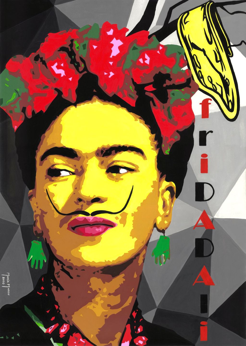 friDA-DAli – ORIGINAL SURREAL POP ART, DADAIST X-CENTRIC MANIFESTO, SURREALIST&nbsp;PORTRAIT
