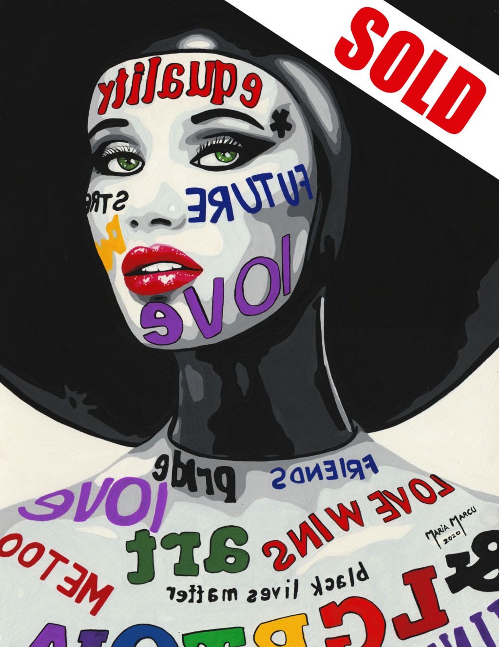 MIRROR WORDS – ORIGINAL POP ART MANIFESTO, PACIFISM, LGBTQ, BLM, FEMINISM, FUTURE&nbsp;EQUALITY