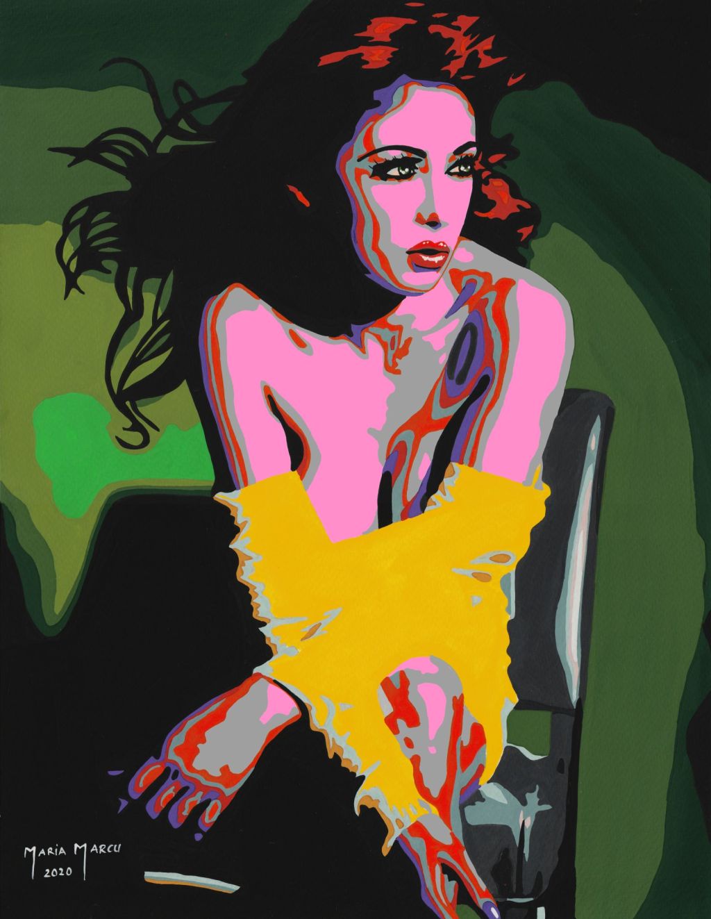 GONE WITH THE WIND – ORIGINAL EROTIC  PORTRAIT, MOVIE ROMANCE, POP ART&nbsp;EROTICA