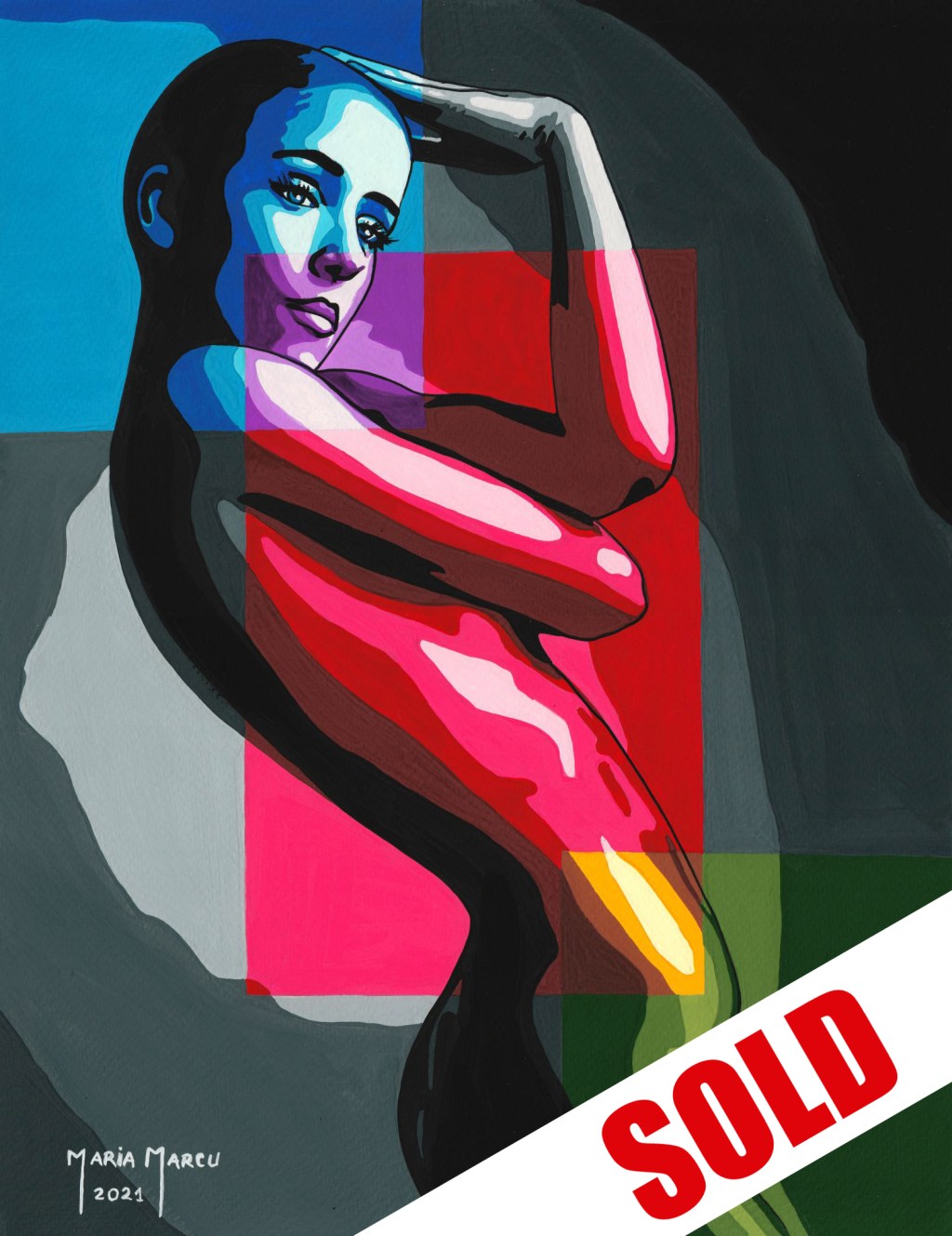 KARMA DONNA – ORIGINAL EROTIC POP ART, NUDE YOGA, ROOT CHAKRA PROGRESSIVE&nbsp;EROTICA