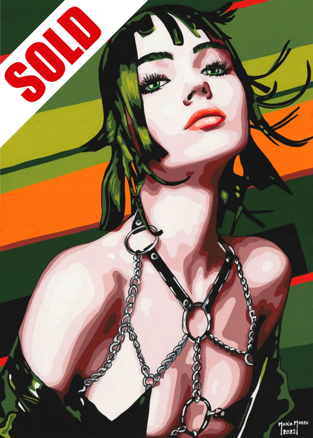 EX MACHINA – ORIGINAL EROTIC POP ART, FEMALE HUMANOID ROBOT, AI&nbsp;EROTICA