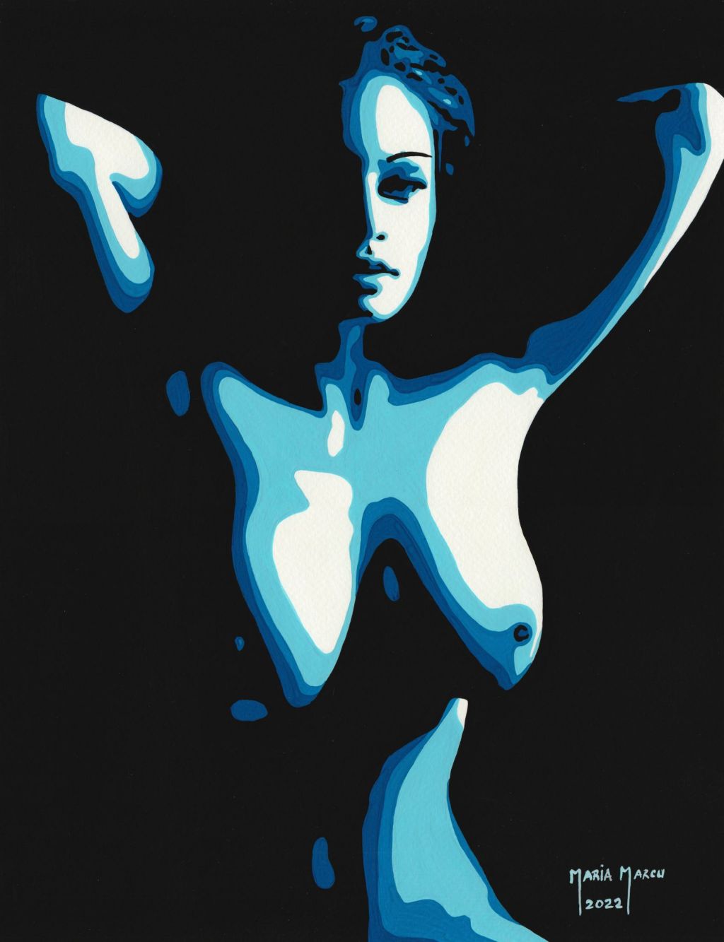 RISING MOON – ORIGINAL EROTIC POP ART, SENSUAL EROTICA, ARTISTIC&nbsp;NUDE