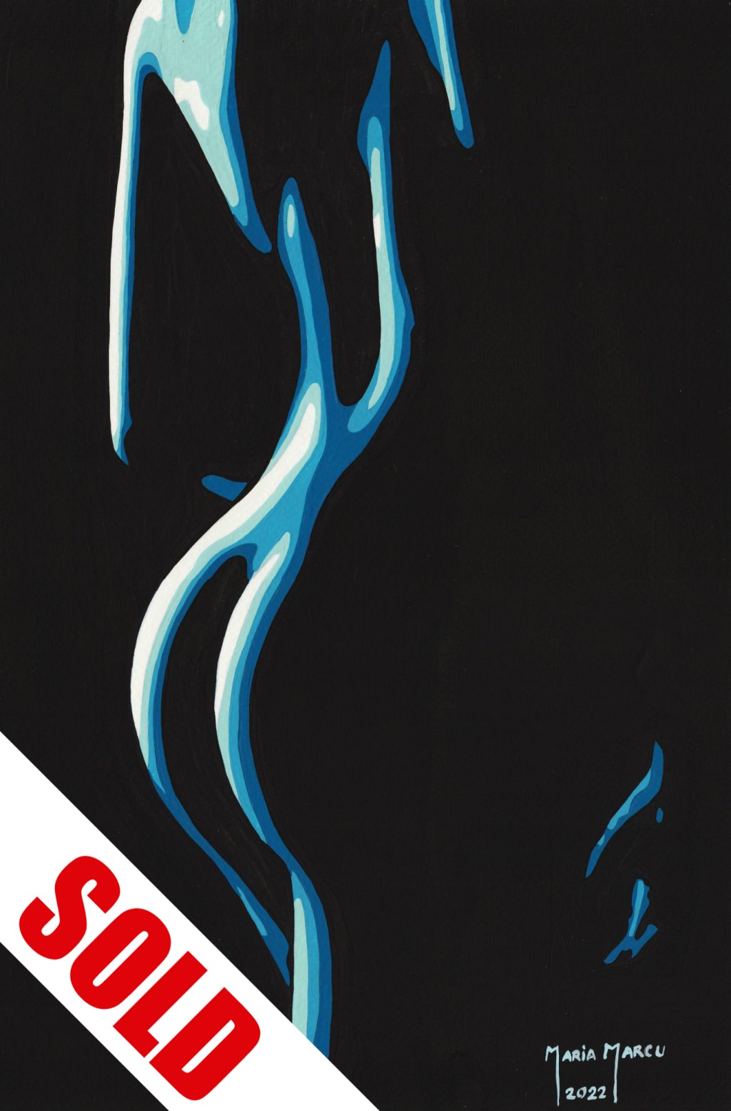 NIGHT ECHO – ORIGINAL EROTIC POP ART, BLUE SHADOW FX, SENSUAL BODY EROTICA