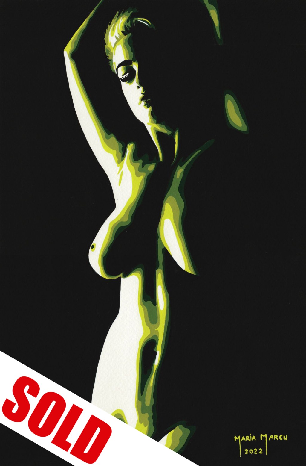 EVERGLADE – ORIGINAL EROTIC POP ART, ARTISTIC NUDE, GREEN SHADOW FX, VOYEUR EROTICA