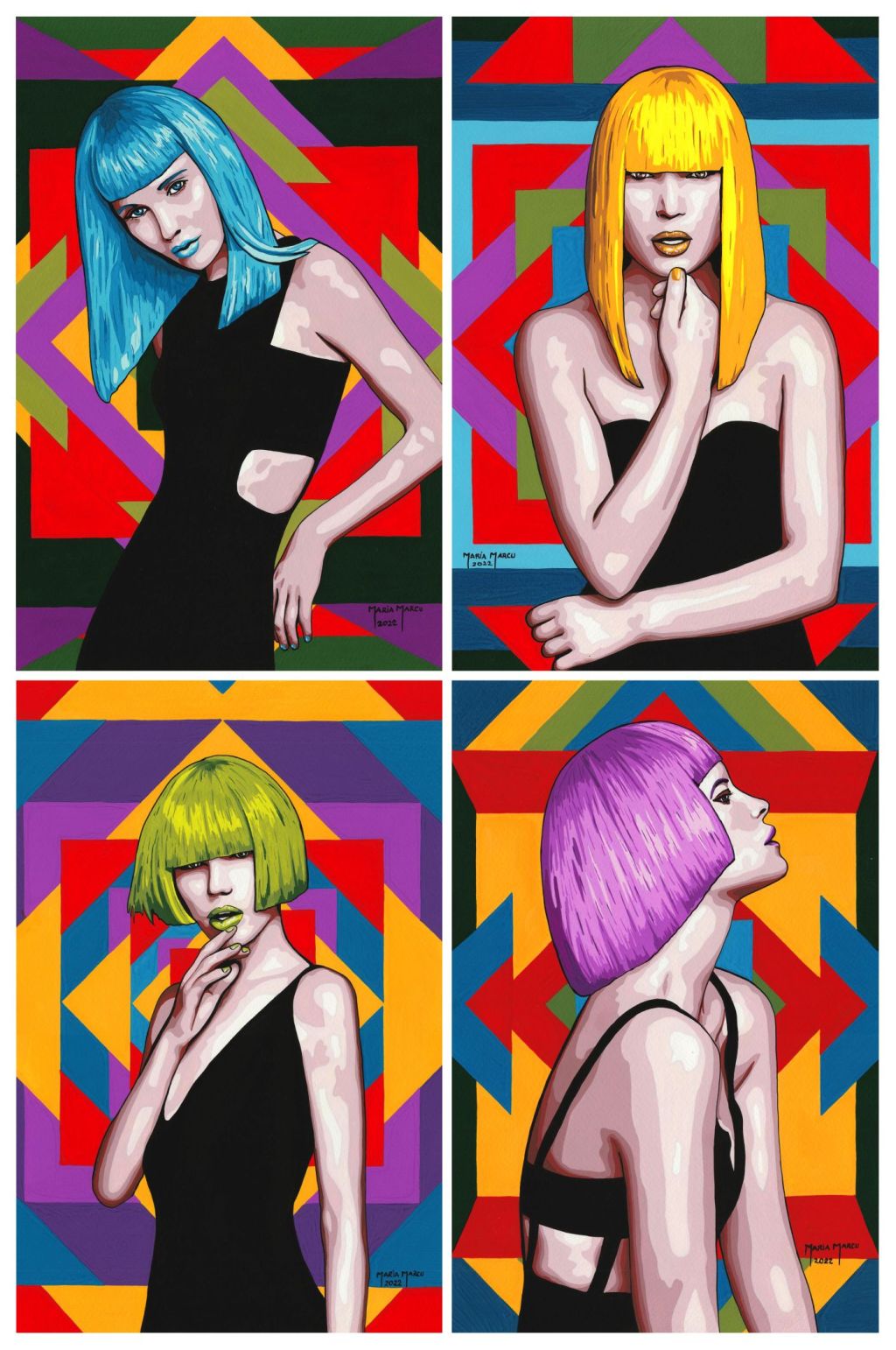 MUSES – ORIGINAL MODELING SERIES, EROTIC POP ART, GEOMETRIC&nbsp;EROTICA