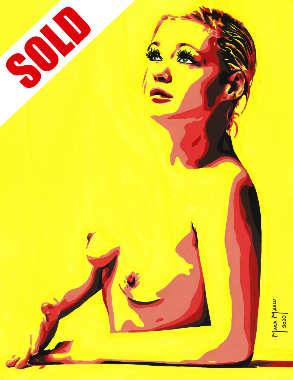 MELANCHOLIA – ORIGINAL EROTIC POP ART, NUDIST EROTICA, NATURISM / NUDISM, HEDONISTIC&nbsp;PAINTING