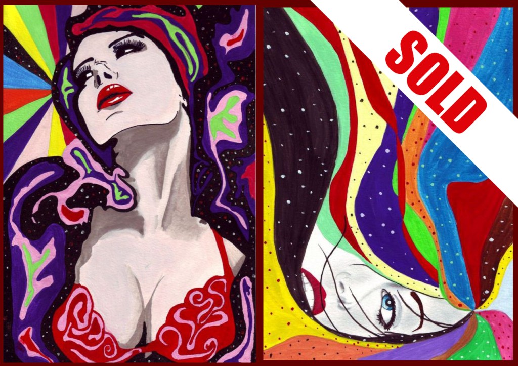 DISCO NIGHT FEVER & FLY LIKE A RAINBOW – 2 EROTIC WATERCOLORS, POP ART&nbsp;EROTICA