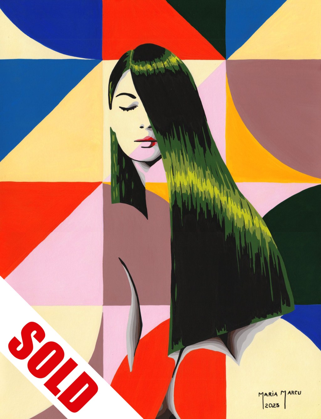 LULLABY FIELDS – ORIGINAL EROTIC POP ART, METAPHORICAL PORTRAIT, AVANT-GARDE&nbsp;EROTICA