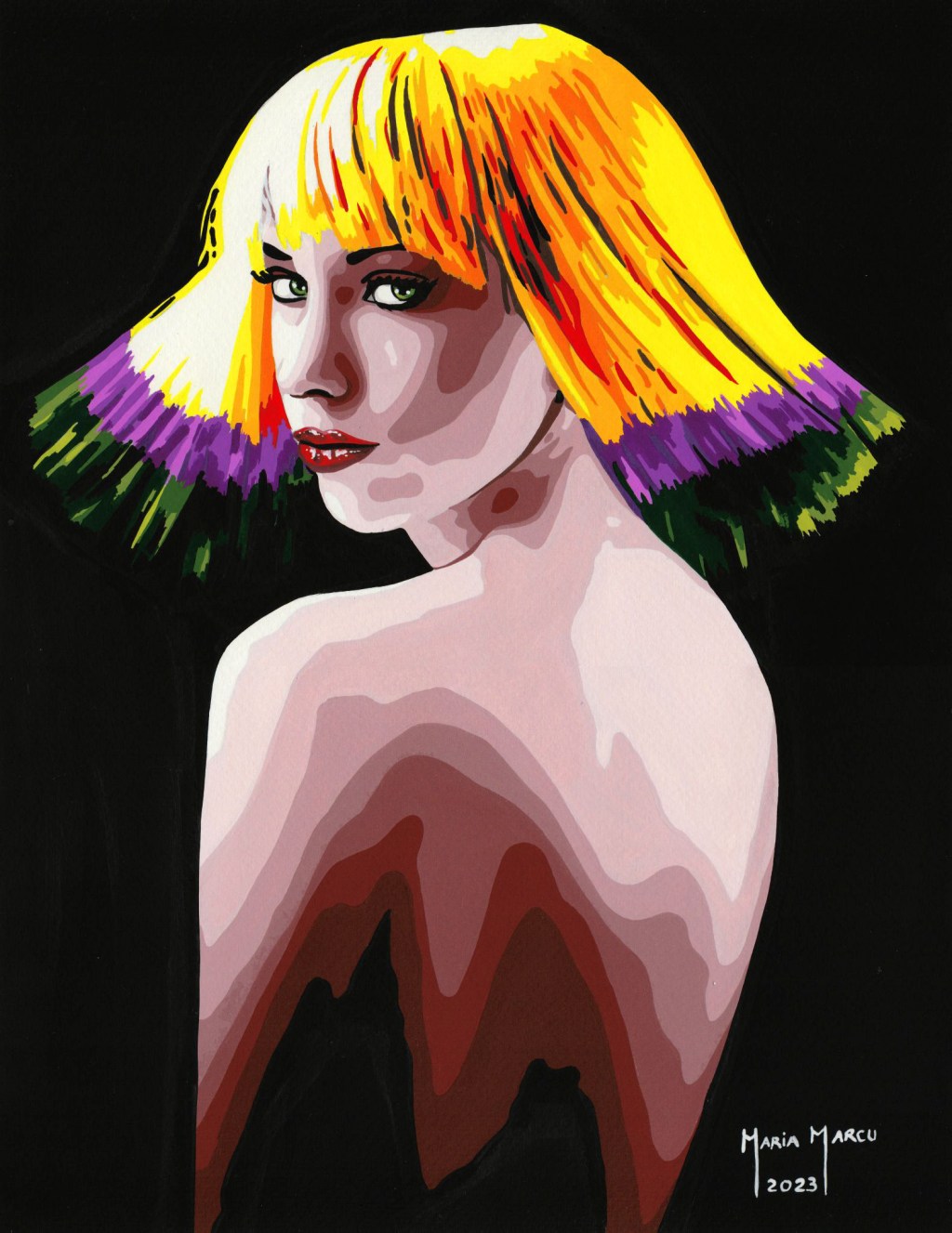 EXOTICA – ORIGINAL EROTIC POP ART, LADY GAGA PORTRAIT, EXOTIC LOOK&nbsp;EROTICA