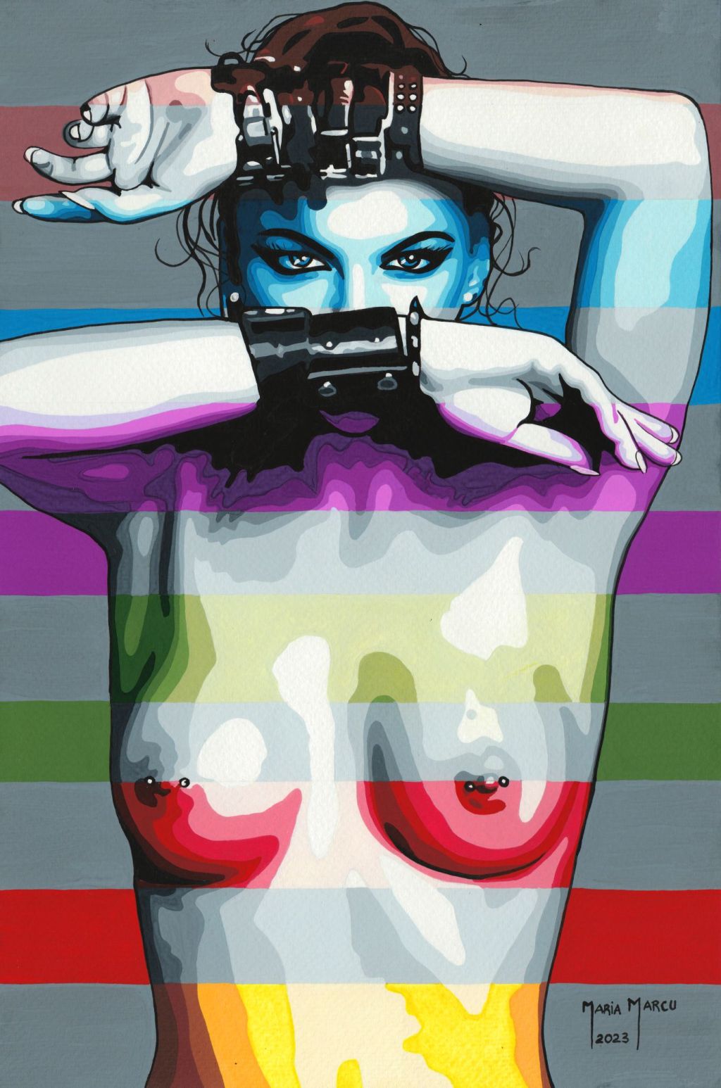 MIRA – ORIGINAL EROTIC POP ART, FEMALE RULER, FETISH ART&nbsp;EROTICA