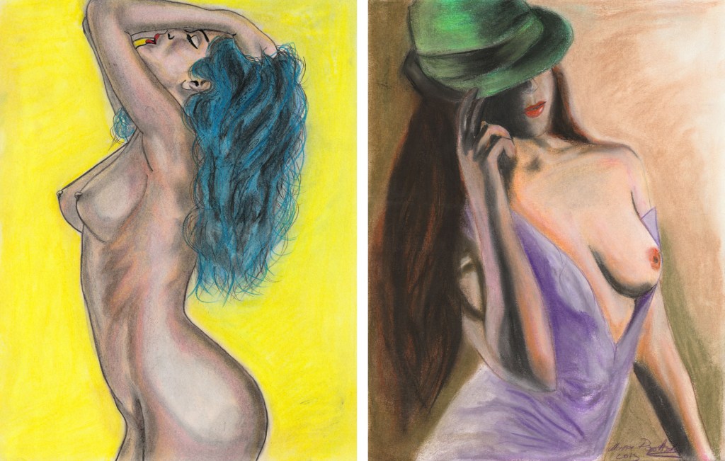 ALLEGRETTO – 2 PASTELS, ORIGINAL GRAPHICS, EROTIC&nbsp;SKETCHES