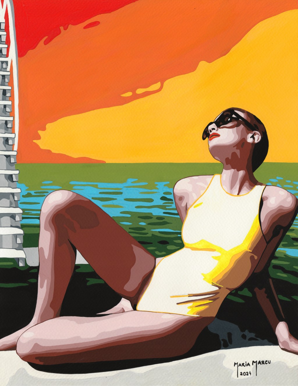 LOOKING FOR THE SUMMER – ORIGINAL EROTIC POP ART, MARINE&nbsp;EROTICA