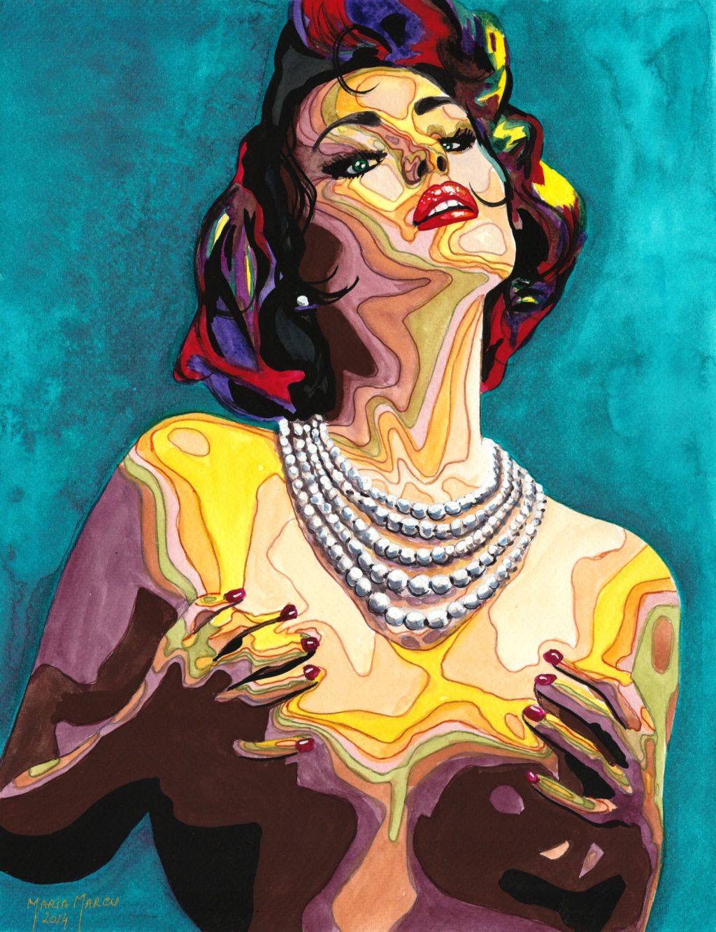 EMBRASSE MOI – ORIGINAL EROTIC POP ART, MAPPING FX, WATERCOLOR&nbsp;EROTICA