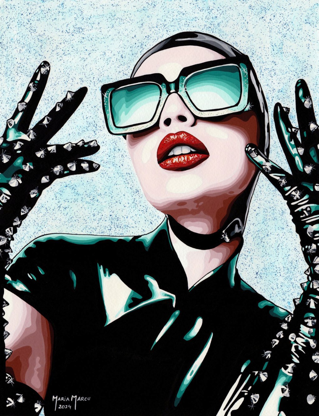 ELECTRO SPIKE DANCE – ORIGINAL FETISH POP ART, EROTIC ELECTRONIC DANCER, DANCING&nbsp;EROTICA