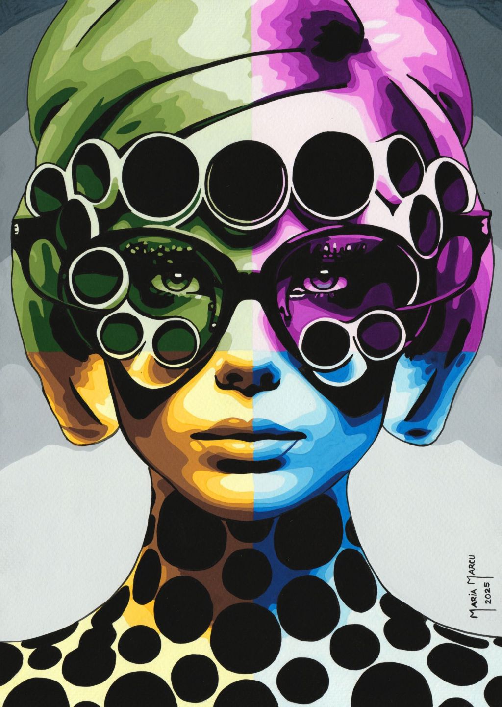 I SAW WHAT YOU DID – ORIGINAL POP ART PORTRAIT, MULTIVERSE WOMAN, THRILLER MOVIE POSTER&nbsp;REIMAGINED