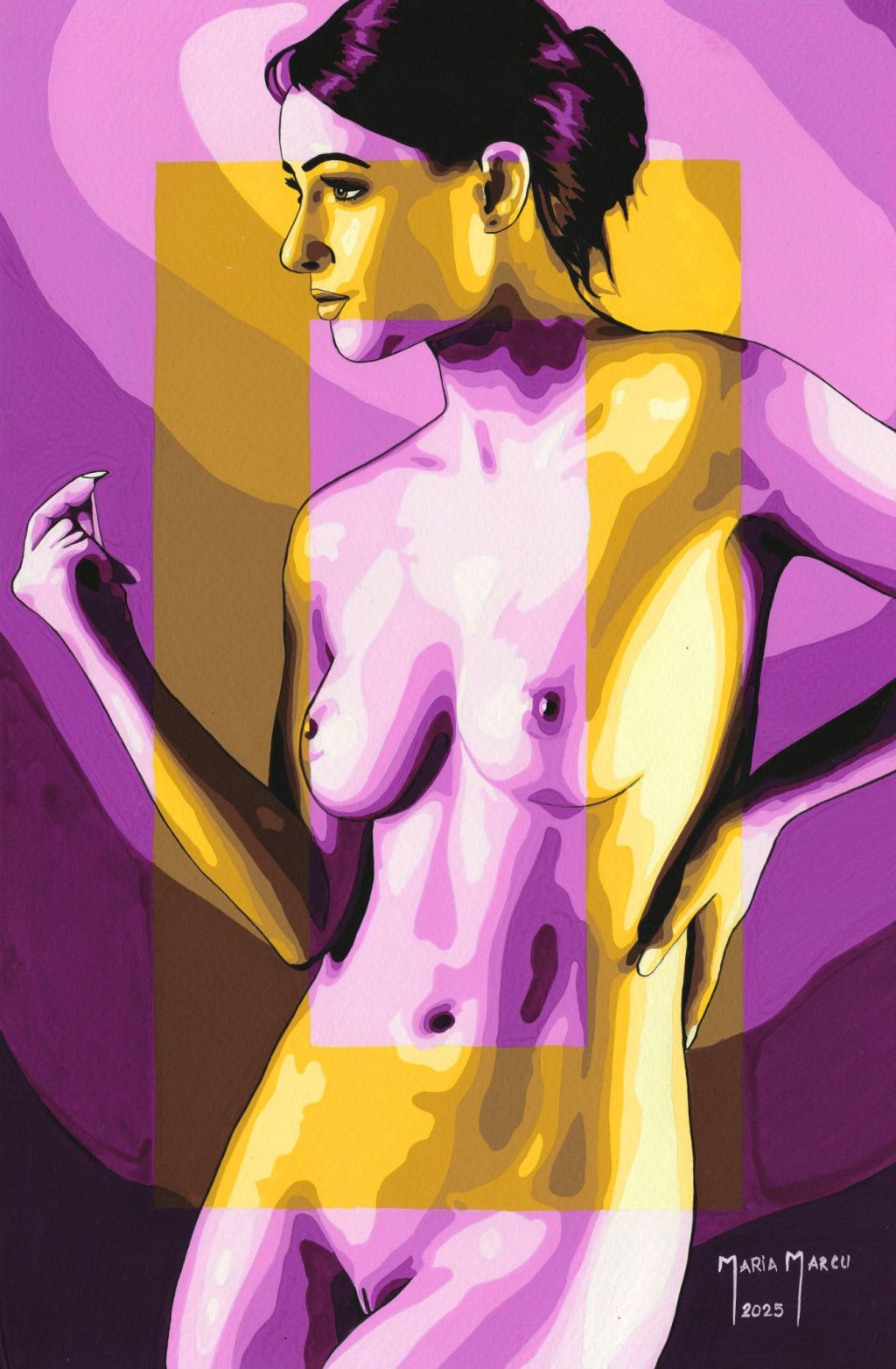 RELAX – ORIGINAL EROTIC POP ART, THERMO FX, EROTICA&nbsp;PORTRAIT