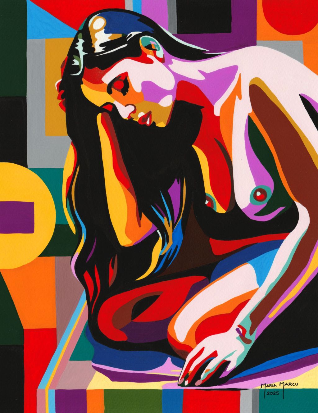 OBEDIENCE – ORIGINAL EROTIC POP ART, PROGRESSIVE WOMEN MANIFESTO, ARTISTIC NUDE&nbsp;EROTICA