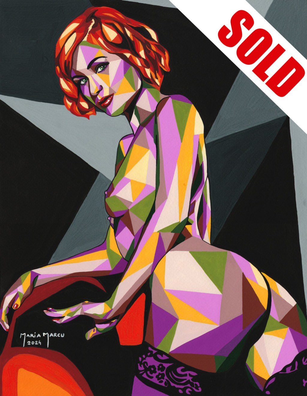 JAZZ CRUSH – ORIGINAL EROTIC POP ART, WPAP GEOMETRIC ART, AMERICANA CABARET&nbsp;EROTICA
