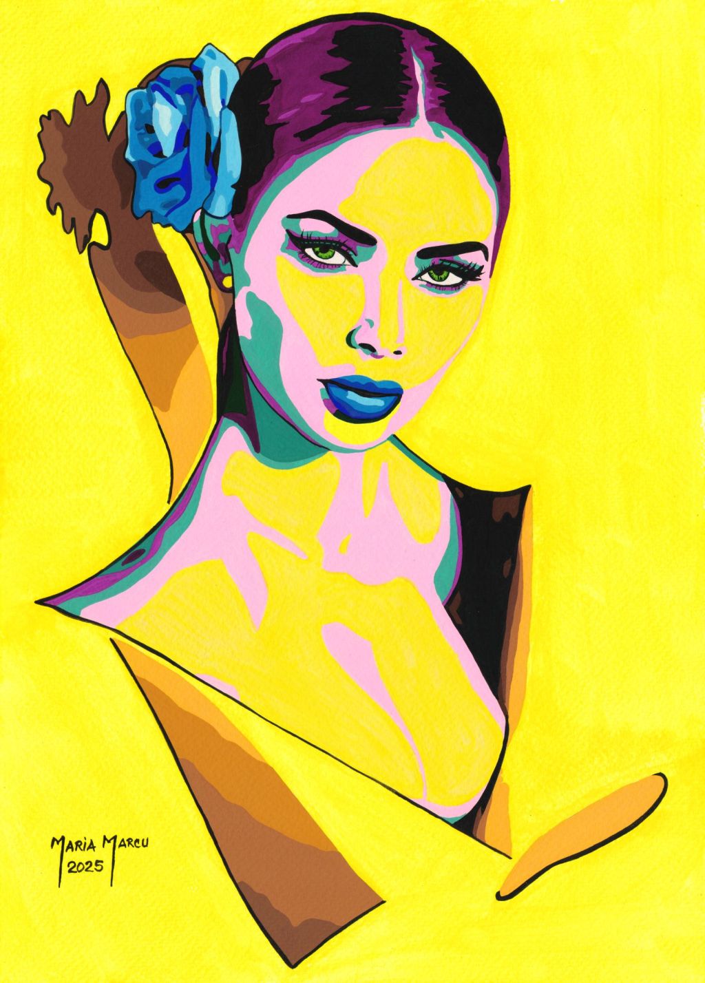 SOMEWHERE IN TIME – ORIGINAL POP ART PORTRAIT, LEMON FX, ROMANCE&nbsp;EROTICA