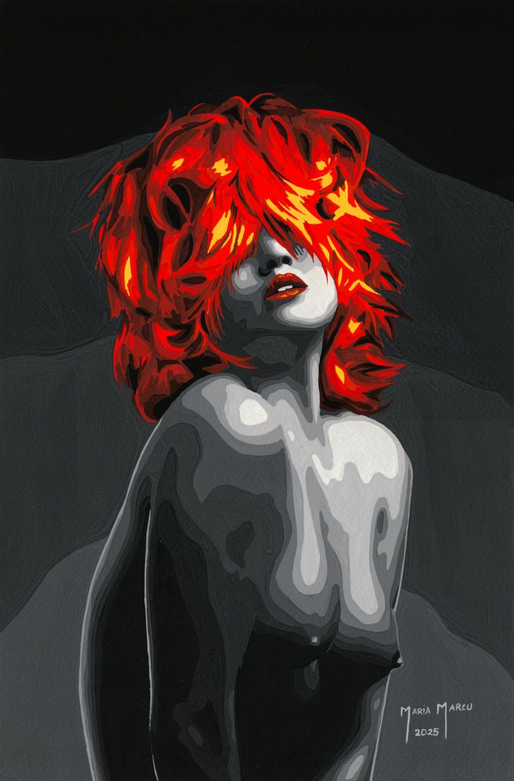 BURNING WOMAN – ORIGINAL EROTIC POP ART, FEMINIST MANIFESTO, REBIRTH RITUAL&nbsp;EROTICA