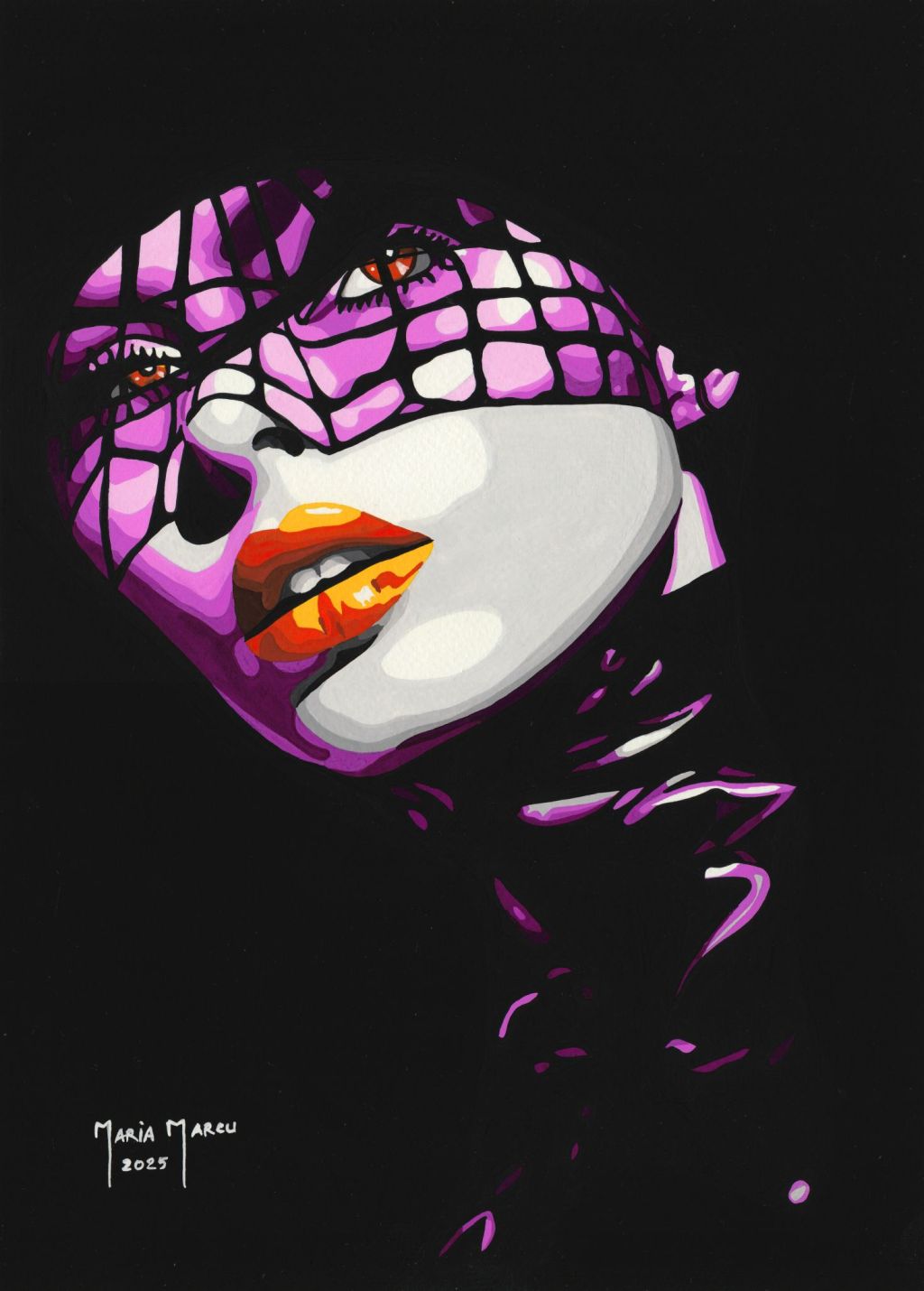 TARANTULA – ORIGINAL POP ART PORTRAIT, EROTIC SYMBOLISM, VORACIOUS&nbsp;EROTICA