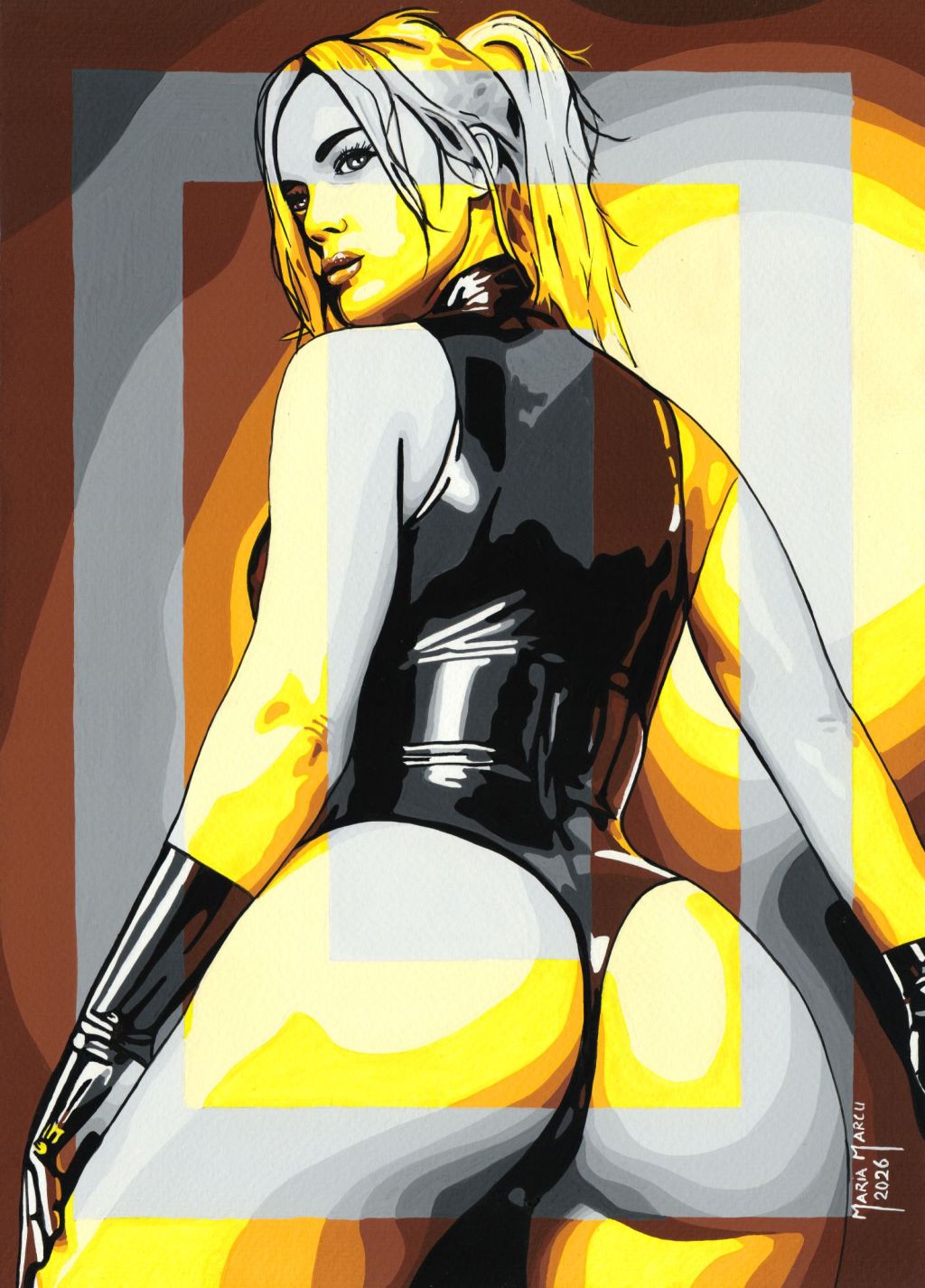 MISTRESS LARA – ORIGINAL EROTIC POP ART, DOMINATRIX LATEX FANTASY, LARA CROFT COSPLAY&nbsp;EROTICA